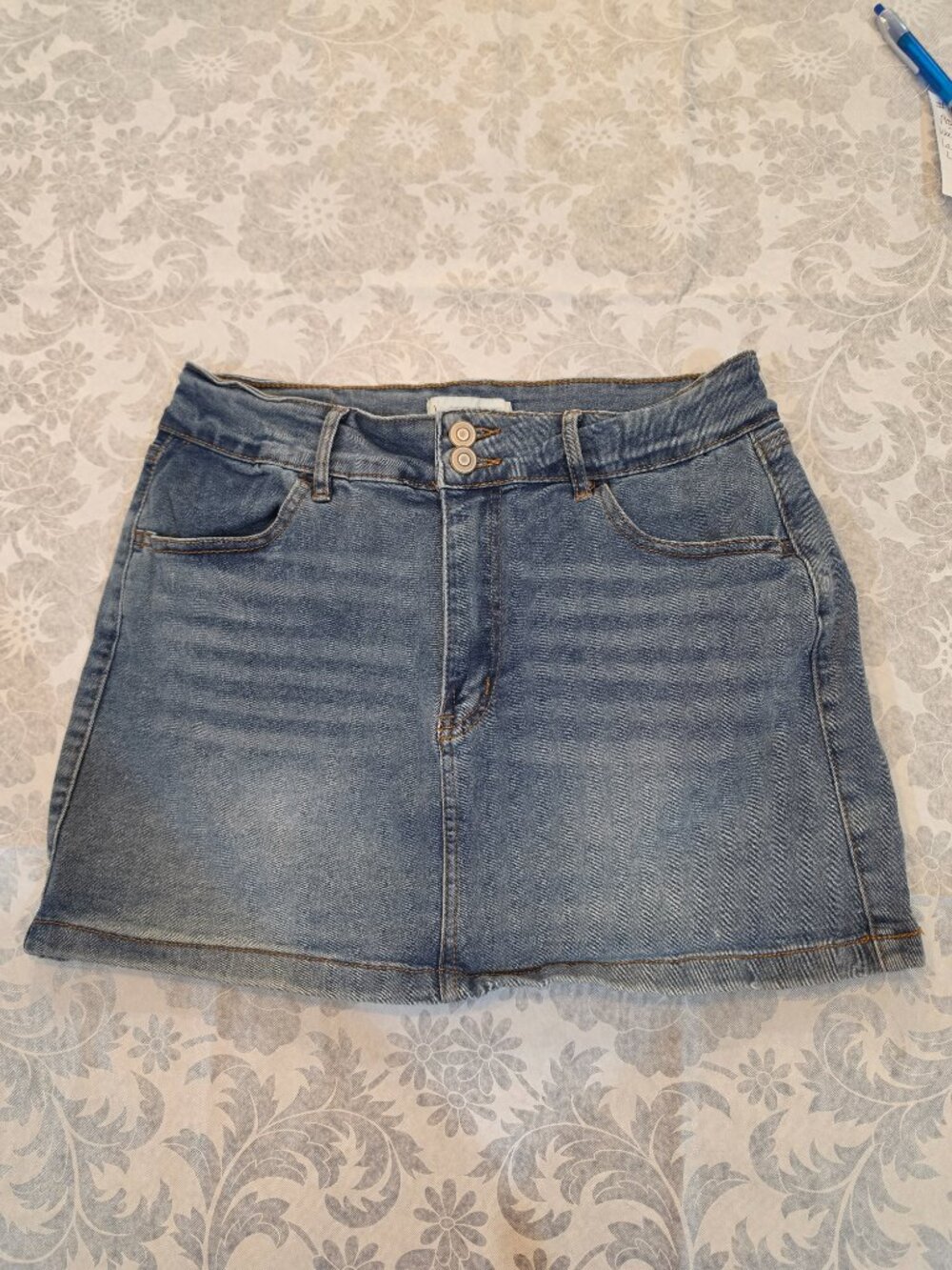 ✨ Project Rebel Double-Button High Rise Denim Mini Skirt - Size L